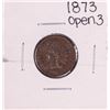 Image 1 : 1873 Open 3 Indian Head Cent Coin