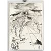 Image 2 : Spanish Surrealist Ink on Paper Signed "Dali"