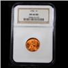 Image 2 : ***Auction Highlight*** NGC 1956-p Lincoln Cent 1c Graded ms66 rd By NGC (fc)