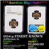 Image 1 : ***Auction Highlight*** NGC 1954-p FINEST KNOWN Jefferson Nickel 5c Graded ms67+ By NGC (fc)