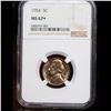 Image 2 : ***Auction Highlight*** NGC 1954-p FINEST KNOWN Jefferson Nickel 5c Graded ms67+ By NGC (fc)
