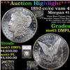 Image 1 : ***Auction Highlight*** 1892-cc /cc vam 4 Morgan Dollar $1 Graded ms63 DMPL By SEGS (fc)