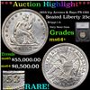 Image 1 : *HIGHLIGHT OF MONTH* 1853/4-p Arrows & Rays FS-1301  Seated Liberty 25c Graded ms64+ By SEGS (fc)