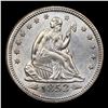 Image 2 : *HIGHLIGHT OF MONTH* 1853/4-p Arrows & Rays FS-1301  Seated Liberty 25c Graded ms64+ By SEGS (fc)
