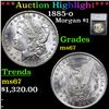 Image 1 : ***Auction Highlight*** 1885-o Morgan Dollar $1 Graded ms67 By SEGS (fc)