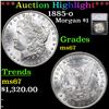 Image 1 : ***Auction Highlight*** 1885-o Morgan Dollar $1 Graded ms67 By SEGS (fc)