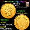 Image 1 : *HIGHLIGHT OF ENTIRE AUCTION* 1854-o Three Dollar Gold $3 Graded ms63 details By SEGS (fc)