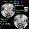 Image 1 : ***Auction Highlight*** 1881-s Morgan Dollar $1 Graded ms67 By SEGS (fc)