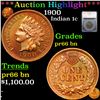 Image 1 : Proof ***Auction Highlight*** 1900 Indian Cent 1c Graded pr66 bn By SEGS (fc)