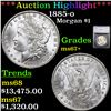Image 1 : ***Auction Highlight*** 1885-o Morgan Dollar $1 Graded ms67+ By SEGS (fc)
