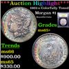 Image 1 : ***Auction Highlight*** 1902-o Colorfully Toned Morgan Dollar $1 Graded GEM+ Unc By USCG (fc)