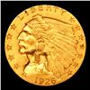 Image 2 : ***Auction Highlight*** 1926-p Gold Indian Quarter Eagle $2 1/2 Graded Select Unc By USCG (fc)
