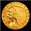 Image 2 : ***Auction Highlight*** 1913-p Gold Indian Quarter Eagle $2 1/2 Graded Select Unc By USCG (fc)