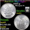 Image 1 : ***Auction Highlight*** 1885-p Morgan Dollar $1 Graded ms66+ By SEGS (fc)