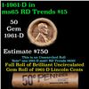 Image 1 : Shotgun Lincoln 1c roll, 1961-d 50 pcs Brandt Wrapper Grades