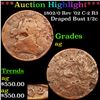 Image 1 : 1802/0 Rev '02 C-2 R3 Draped Bust Half Cent 1/2c Grades ag