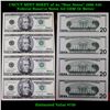 Image 1 : ***Auction Highlight*** UNCUT MINT SHEET of 4x *Star Notes* 1996 $20 Federal Reserve Notes All GEM O