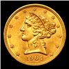 Image 2 : ***Auction Highlight*** 1904-p Gold Liberty Half Eagle $5 Grades Select+ Unc (fc)