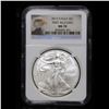 Image 2 : 2013 First Release Silver Eagle Dollar $1 Graded ms70 By NGC