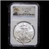 Image 2 : NGC 2013 First Release Silver Eagle Dollar $1 Graded ms70 By NGC