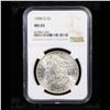 Image 2 : NGC 1900-o Morgan Dollar $1 Graded ms65 By NGC