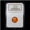 Image 2 : NGC 1946-s Lincoln Cent 1c Graded ms66 rd By NGC