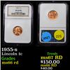 Image 1 : NGC 1955-s Lincoln Cent 1c Graded ms66 rd By NGC