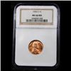 Image 2 : NGC 1955-s Lincoln Cent 1c Graded ms66 rd By NGC