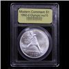 Image 2 : 1992-d Olympic Modern Commem Dollar 1 Graded ms70, Perfection by USCG