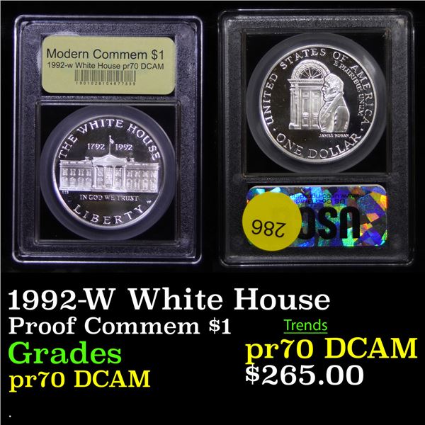 Proof 1992-W White House Modern Commem Dollar $1 Graded GEM++ Proof Deep Cameo by USCG