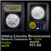 Image 1 : 2009-p Lincoln Bicentennial Modern Commem Dollar $1 Graded ms70, Perfection by USCG