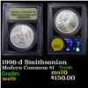 Image 1 : 1996-d Smithsonian Modern Commem Dollar $1 Graded ms70, Perfection by USCG