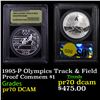 Image 1 : Proof 1995-P Olympics Track & Field Modern Commem Dollar $1 Graded GEM++ Proof Deep Cameo by USCG