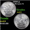 Image 1 : 1886-p Morgan Dollar $1 Grades Choice Unc