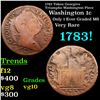 Image 1 : 1783 Token Georgivs Triumpho Washington Piece Washington cent 1c Grades vg+