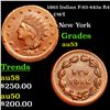Image 1 : 1863 Indian F-63-443a R4 Civil War Token 1c Grades Select AU