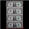 Image 2 : UNCUT MINT SHEET of 4x 2003A $1 Federal Reserve Notes All GEM Or Better