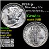 Image 1 : 1924-p Mercury Dime 10c Grades Choice Unc FSB