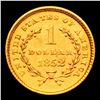 Image 3 : 1852 Type 1 Gold Dollar $1 Grades unc details
