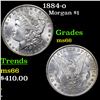 Image 1 : 1884-o Morgan Dollar $1 Grades GEM+ Unc