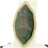 Image 4 : Ippolita 18K Yellow Gold Large Unique Black Mother of Pearl .65 ctw Diamond Ring