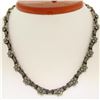 Image 1 : Judith Jack 16" Sterling Silver Marcasite Flower Cluster Chain Necklace w/ Box