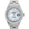 Image 1 : Rolex Ladies Stainless Steel MOP Diamond 18K Gold Bezel 26MM Datejust Wristwatch