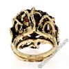 Image 9 : Vintage 14kt Yellow Gold and Silver Top Old Cut Garnet Cluster Ring