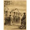 Image 1 : Early Texas Art, etching, The Alamo