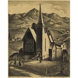 MARY LIGHTFOOT, Early Texas Art, litho