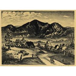 MARY LIGHTFOOT, Early Texas Art, litho