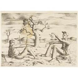 PERRY NICHOLS, Early Texas Art, litho, 1930s