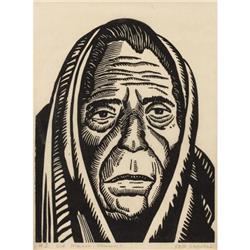 REID CROWEL, Early Texas Art, block print
