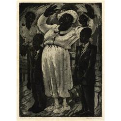 BLANCHE MCVEIGH, Early Texas Art, etching